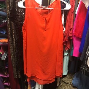 Sheer Orange Tank